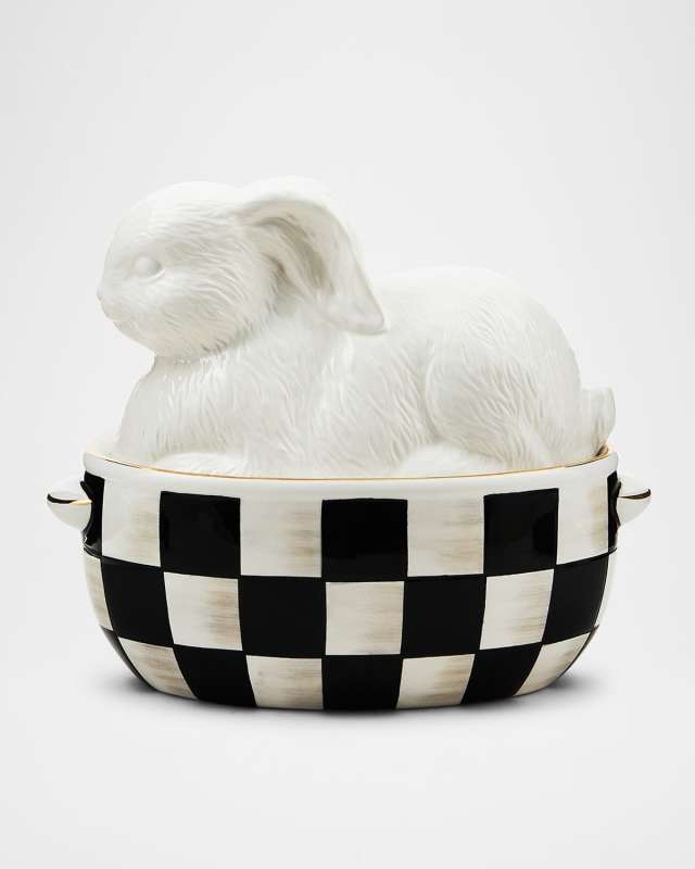 White Rabbit Ceramic Lidded Dish